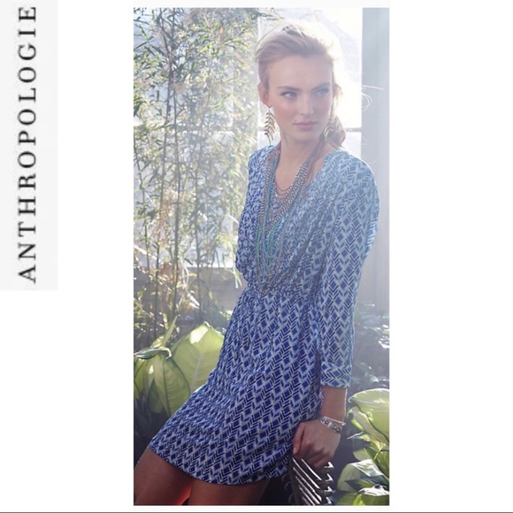 Anthropologie Maeve Geometric “Galen Dress” Sz. Lg - Picture 2 of 11